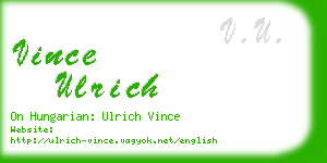vince ulrich business card